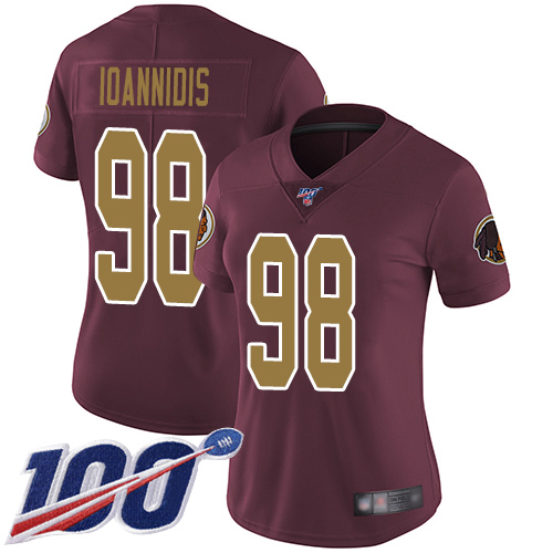 Washington Redskins Limited Burgundy Red Women Matt Ioannidis Alternate Jersey NFL Football 98